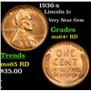 Image 1 : 1936-s Lincoln Cent 1c Grades Choice+ Unc RD