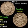 Image 1 : 1834 Coronet Head Large Cent 1c Grades f details
