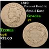 Image 1 : 1819 Coronet Head Large Cent 1c Grades g+