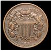 Image 2 : 1864 Two Cent Piece 2c Grades vf++