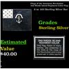 Image 1 : Flags of the American Revolution 2nd Rhode Island Regiment Color Flag .8 oz .925 Sterling Silver Bar