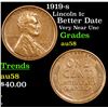 Image 1 : 1919-s Lincoln Cent 1c Grades Choice AU/BU Slider