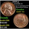 Image 1 : 1918-p Lincoln Cent 1c Grades Select+ Unc BN