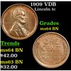Image 1 : 1909 VDB Lincoln Cent 1c Grades Choice Unc BN