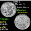Image 1 : 1878-s Morgan Dollar $1 Grades Unc Details