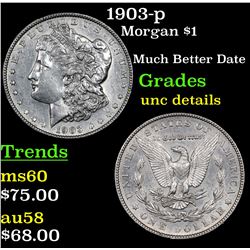 1903-p Morgan Dollar $1 Grades Unc Details