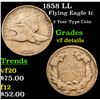Image 1 : 1858 LL Flying Eagle Cent 1c Grades vf details