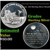 Image 1 : America In Space Americas First Use Of Lunar Roving Vehicle 1oz. .925 Sterling Silver Round Grades