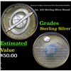 Image 1 : America In Space Americas First Successful Satellite 1oz. .925 Sterling Silver Round Grades
