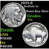 Image 1 : 1925-d Buffalo Nickel 5c Grades f+