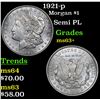 Image 1 : 1921-p Morgan Dollar $1 Grades Select+ Unc