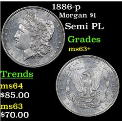1886-p Morgan Dollar $1 Grades Select+ Unc