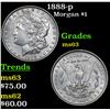 Image 1 : 1888-p Morgan Dollar $1 Grades Select Unc