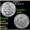 Image 1 : 1888-o Morgan Dollar $1 Grades Select+ Unc