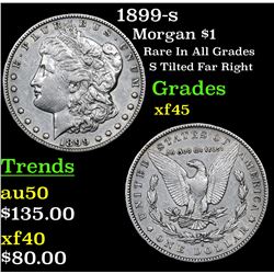 1899-s Morgan Dollar $1 Grades xf+