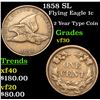 Image 1 : 1858 SL Flying Eagle Cent 1c Grades vf++