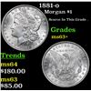 Image 1 : 1881-o Morgan Dollar $1 Grades Select+ Unc