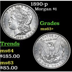 1890-p Morgan Dollar $1 Grades Select+ Unc