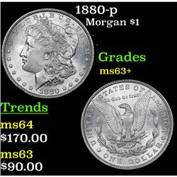 1880-p Morgan Dollar $1 Grades Select+ Unc