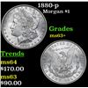 Image 1 : 1880-p Morgan Dollar $1 Grades Select+ Unc
