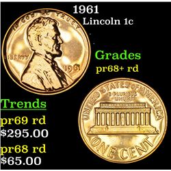 1961 Lincoln Cent 1c Grades Gem++ Proof Red