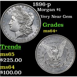 1896-p Morgan Dollar $1 Grades Choice+ Unc