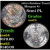 Image 1 : 1881-s Rainbow Toned Morgan Dollar $1 Grades Select+ Unc