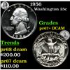 Image 1 : 1956 Washington Quarter 25c Grades GEM++ Proof Deep Cameo