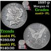 Image 1 : 1897-p Morgan Dollar $1 Grades Select Unc+ PL