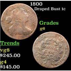 1800 Draped Bust Large Cent 1c Grades g+
