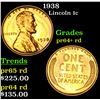 Image 1 : 1938 Lincoln Cent 1c Grades Gem++ Proof Red