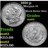 Image 1 : 1891-p Morgan Dollar $1 Grades Select Unc