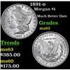 Image 1 : 1891-o Morgan Dollar $1 Grades Select Unc
