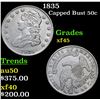 Image 1 : 1835 Capped Bust Half Dollar 50c Grades xf+