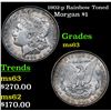 Image 1 : 1902-p Rainbow Toned Morgan Dollar $1 Grades Select Unc