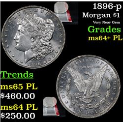 1896-p Morgan Dollar $1 Grades Choice Unc+ PL