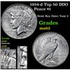 Image 1 : 1934-d Top 50 DDO Peace Dollar $1 Grades Select Unc