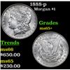 Image 1 : 1888-p Morgan Dollar $1 Grades GEM+ Unc