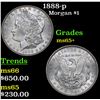 Image 1 : 1888-p Morgan Dollar $1 Grades GEM+ Unc