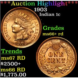 ***Auction Highlight*** 1903 Indian Cent 1c Grades GEM++ RD (fc)