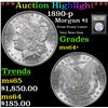 Image 1 : ***Auction Highlight*** 1890-p Morgan Dollar $1 Graded Choice+ Unc By USCG (fc)