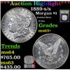 Image 1 : ***Auction Highlight*** 1889-s/s Morgan Dollar $1 Graded Select+ Unc By USCG (fc)