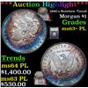 Image 1 : ***Auction Highlight*** 1890-s Rainbow Toned Morgan Dollar $1 Graded Select Unc+ PL By USCG (fc)