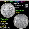 Image 1 : ***Auction Highlight*** 1886-o Morgan Dollar $1 Graded Select Unc By USCG (fc)