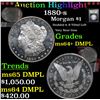 Image 1 : ***Auction Highlight*** 1880-s Morgan Dollar $1 Graded Choice Unc+ DMPL By USCG (fc)