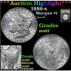 ***Auction Highlight*** 1886-s Morgan Dollar $1 Graded Select Unc By USCG (fc)