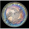 Image 3 : ***Auction Highlight*** 1836 Rainbow Toned Capped Bust Quarter 25c Graded Choice AU/BU Slider By USC