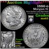 Image 1 : ***Auction Highlight*** 1886-o Morgan Dollar $1 Graded Select Unc By USCG (fc)