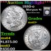 Image 1 : ***Auction Highlight*** 1880-o Morgan Dollar $1 Graded Select+ Unc By USCG (fc)