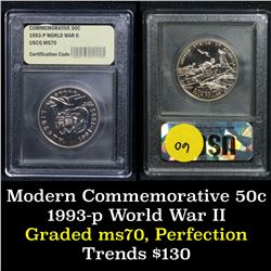 1991-1995-w WWII . . Proof Commem Half Dollar 50c Graded GEM++ Proof Deep Cameo By USCG